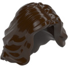 LEGO Marron Foncé Mi-longueur Ondulé Cheveux (23187)