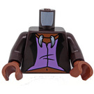 LEGO Dunkelbraun Minifig Torso Dr. Facilier mit Medium Lavender Vest (973 / 76382)