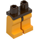 LEGO Dunkelbraun Minifigur Hüften mit Bright Licht Orange Beine (73200 / 88584)