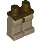 LEGO Dunkelbraun Minifigure Hüften mit Dark Tan Beine (3815 / 73200)