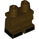 LEGO Dark Brown Minifigure Medium Legs with Black feet (1053 / 37364)