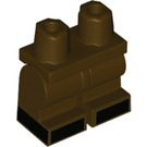 LEGO Dunkelbraun Minifigure Medium Beine mit Schwarz feet (1053 / 37364)