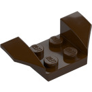 LEGO Tmavě hnědá Blatník Deska 2 x 2 s Flared Kolo Arches (41854)