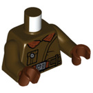LEGO Donkerbruin Mythrol Minifig Torso (973 / 76382)