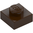 LEGO Dark Brown Plate 1 x 1 (3024)