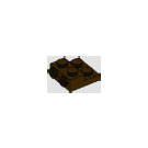 LEGO Dark Brown Plate 2 x 2 x 0.7 with 2 Studs on Side (4304 / 99206)