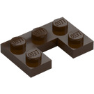 LEGO Marrón oscuro Placa 2 x 3 con Cut Out (73831)