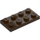 LEGO Tmavě hnědá Deska 2 x 4 (3020)