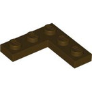 LEGO Dunkelbraun Platte 3 x 3 Ecke (77844)