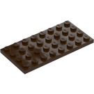 LEGO Mørk brun Plate 4 x 8 (3035)