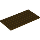 LEGO Dark Brown Plate 6 x 12 (3028)