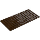 LEGO Mørk brun Plate 8 x 16 (92438)