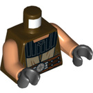 LEGO Donkerbruin Quinlan Vos met Printed Poten Minifiguur Torso (973 / 76382)