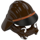 LEGO Dark Brown Skiff Guard Helmet with Gray Visor (47544)