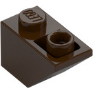 LEGO Donkerbruin Helling 1 x 2 (45°) Omgekeerd (3665)