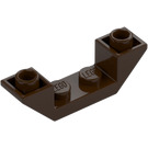 LEGO Mörkbrun Backe 1 x 4 (45°) Dubbel Omvänd med Open Centrum (32802)