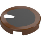 LEGO Dark Brown Tile 2 x 2 Round with Ankylosaurus Eye with Bottom Stud Holder (14769)