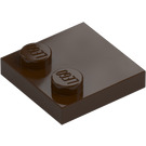 LEGO Dark Brown Tile 2 x 2 with Studs on Edge (33909)