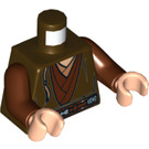 LEGO Dark Brown Torso with Shirt, Undershirt and Belt for Anakin Skywalker (973 / 76382)