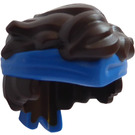 LEGO Dark Brown Tousled Hair with Blue Bandana (69558)