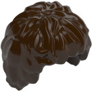 LEGO Marron Foncé Ébouriffé Cheveux Mi-Longs (10048)