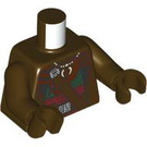 LEGO Dark Brown Vane Minifig Torso (973 / 76382)