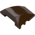 LEGO Dark Brown Wedge Curved 3 x 4 Triple (64225)