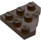 LEGO Donkerbruin Wig Plaat 3 x 3 Hoek (2450)