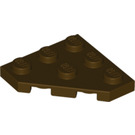 LEGO Marron foncé Coin assiette 3 x 3 Coin (2450)