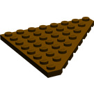 LEGO Dark Brown Wedge Plate 8 x 8 Corner (30504)