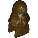 LEGO Dark Brown Wookiee Head with Face Fur (50365)