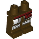 LEGO Donkerbruin Wu Minifigure Heupen en benen (3815 / 52876)