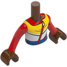 LEGO Dunkelbraun Zac Friends Torso (Boy) (73161)