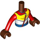 LEGO Dark Brown Zac Friends Torso (Boy) (73161)