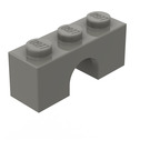 LEGO Mørk grå Bue 1 x 3 (4490)