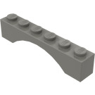 LEGO Mørk grå Bue 1 x 6 Kontinuerlig bue (3455)