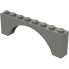 LEGO Dark Gray Arch 1 x 8 x 2 Thick Top and Reinforced Underside (3308)