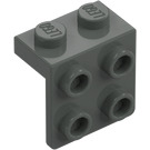 LEGO Mørkegrå Beslag 1 x 2 med 2 x 2 (21712 / 44728)