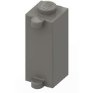 LEGO Dark Gray Brick 1 x 1 x 2 with Shutter Holder (3581)