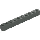 LEGO Tmavě šedá Kostka 1 x 10 (6111)