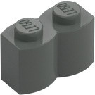 LEGO Mørk grå Kloss 1 x 2 Log (30136)