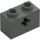 LEGO Tmavě šedá Kostka 1 x 2 s Otvor pro nápravu ('+' Otvor a spodní trubice) (31493 / 32064)