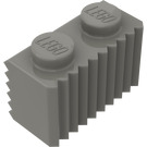 LEGO Mørkegrå Klods 1 x 2 med Grille (2877)