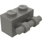 LEGO Tmavě šedá Kostka 1 x 2 s Rukojeť (30236)