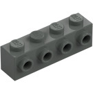 LEGO Mørk grå Kloss 1 x 4 med 4 Knotter på En Side (30414)