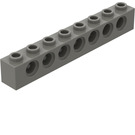 LEGO Dunkelgrau Backstein 1 x 8 mit Löcher (3702)