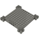 LEGO Dunkelgrau Backstein 12 x 12 x 1 mit Grooved Ecke Supports (30645)