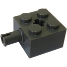 LEGO Dark Gray Brick 2 x 2 with Pin and Axlehole (6232 / 42929)
