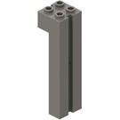 LEGO Dark Gray Brick 2 x 2 x 6 with Groove (6056)