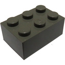 LEGO Tmavě šedá Kostka 2 x 3 (3002)